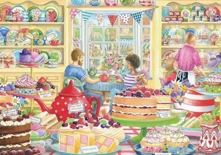 Otter House Food & Drink* - Afternoon Tea - 1000 Piece Jigsaw Puzzle