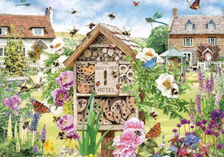 Otter House Animals & Wildlife* - Busy Bee Hotel - 500 Piece Jigsaw Puzzle