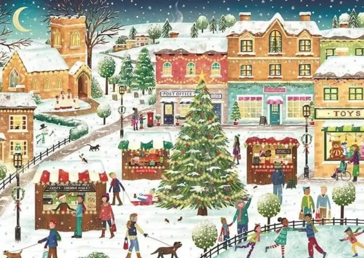 Otter House Christmas* - Christmas Festivities - 1000 Piece Jigsaw Puzzle