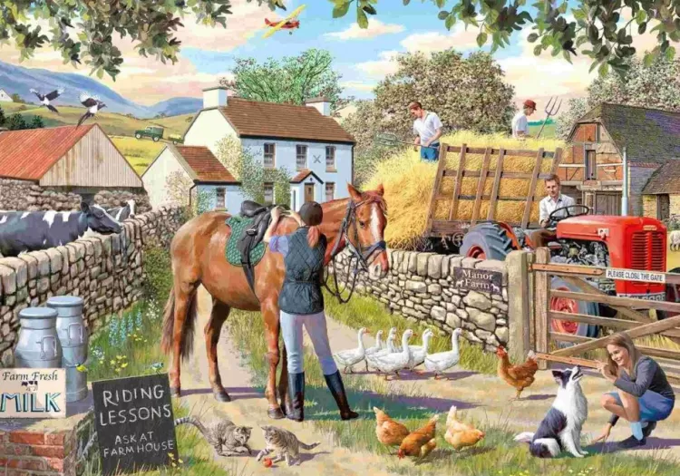 Otter House Farming* - Manor Farm - 500 Piece Jigsaw Puzzle