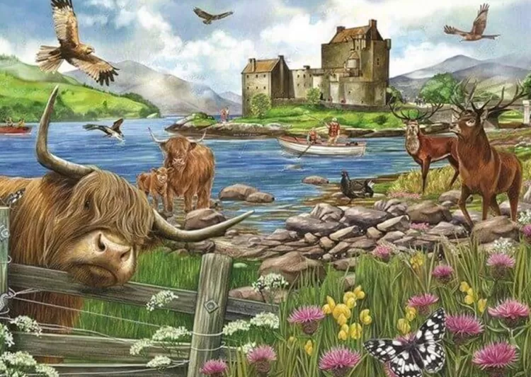 Otter House Farming* - The Highlands - 1000 Piece Jigsaw Puzzle