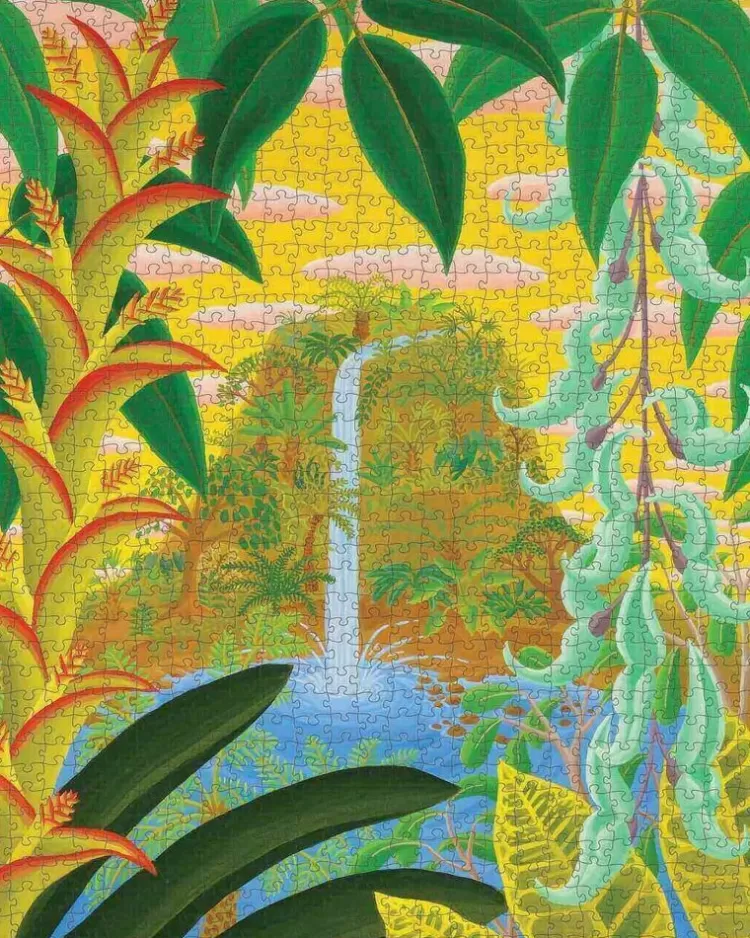 Pomegranate Flowers & Gardens* - Amy Lincoln - Jungle Waterfall - 1000 Piece Jigsaw Puzzle