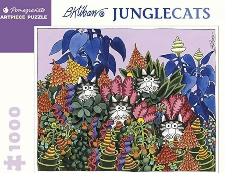 Pomegranate Flowers & Gardens* - B Kliban Jungle Cats - 1000 Piece Jigsaw Puzzle