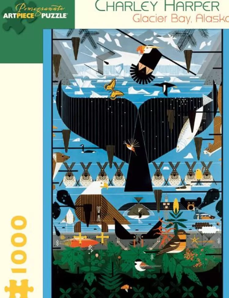 Pomegranate Art* - Charley Harper - Glacier Bay Alaska - 1000 Piece Jigsaw Puzzle