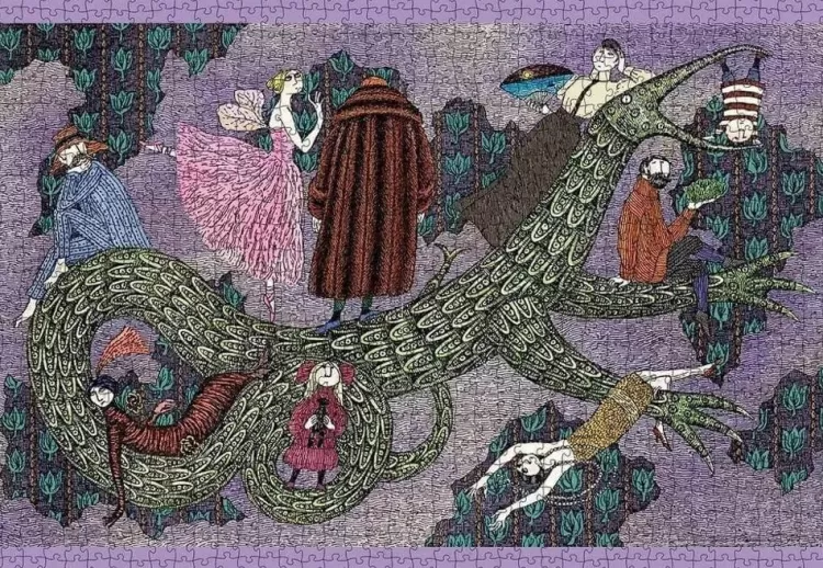 Pomegranate Art* - Edward Gorey Drop Curtain - 1000 Piece Jigsaw Puzzle
