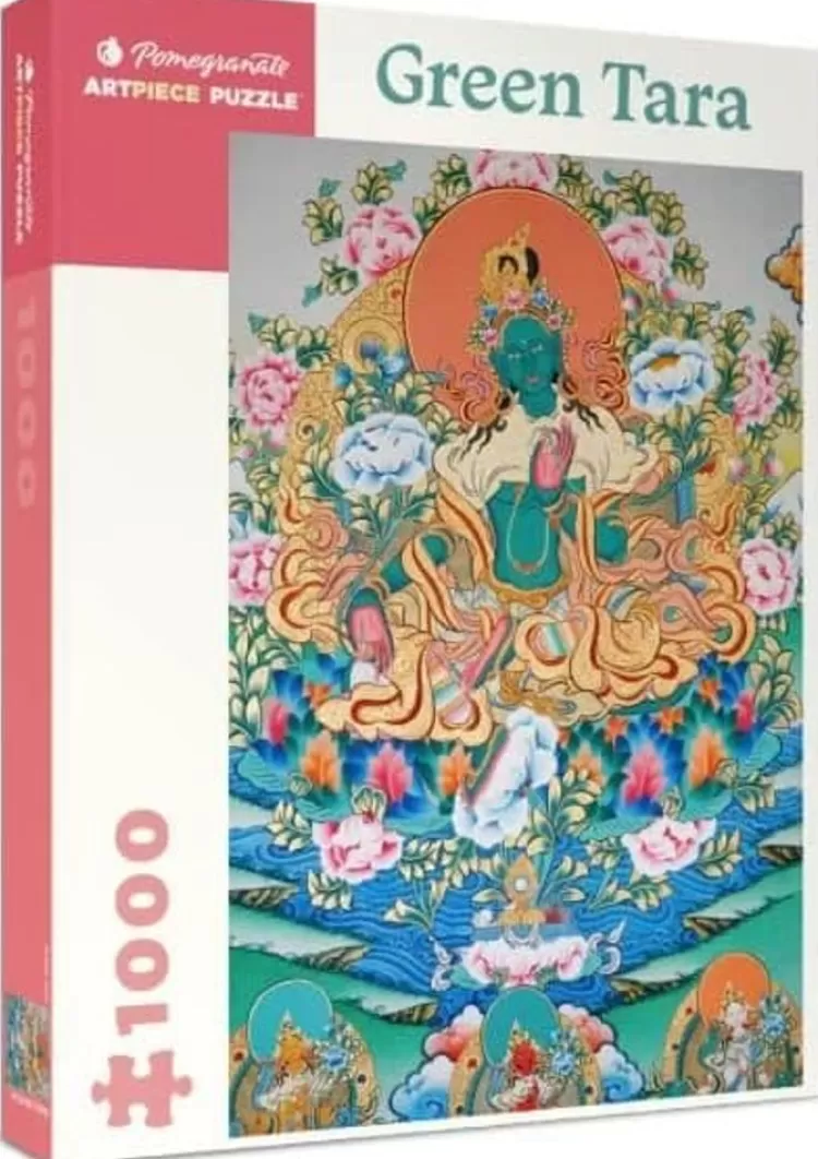 Pomegranate Flowers & Gardens* - Green Tara - 1000 Piece Jigsaw Puzzle