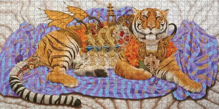Pomegranate Art* - Heidi Taillefer - Durga'S Tiger - 1000 Piece Jigsaw Puzzle