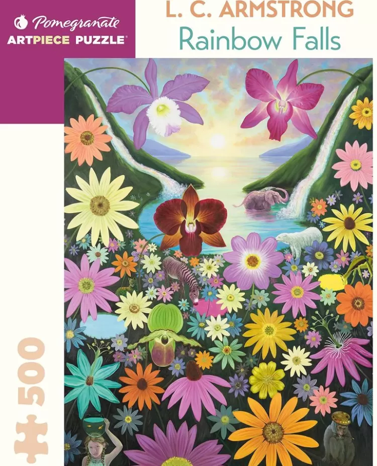 Pomegranate Flowers & Gardens* - L. C. Armstrong - Rainbow Falls - 500 Pieces