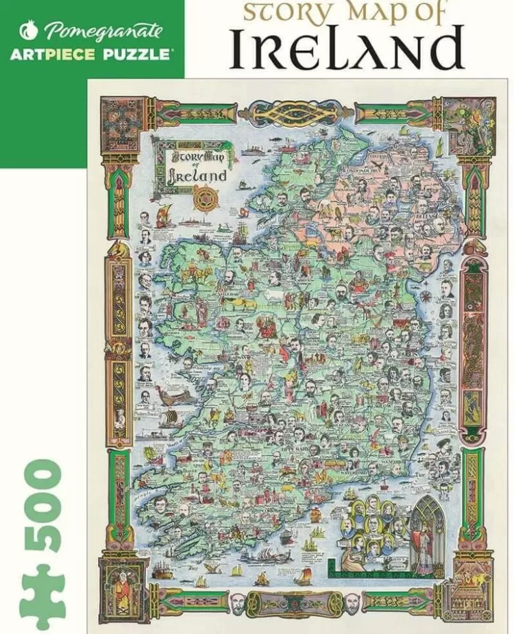 Pomegranate Maps & Flags* - Story Map Of Ireland - 500 Piece Jigsaw Puzzle