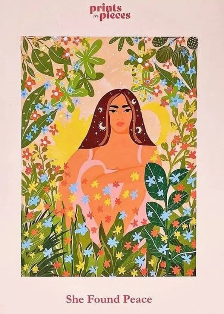 Prints in Pieces Flowers & Gardens* - She Found Peace - 500 Piece Jigsaw Puzzle