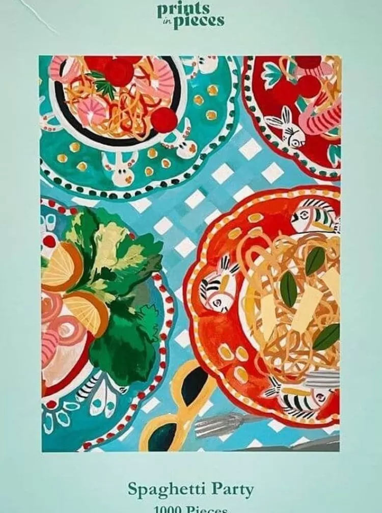 Prints in Pieces Food & Drink* - Spaghetti Party - 1000 Piece Jigsaw Puzzle