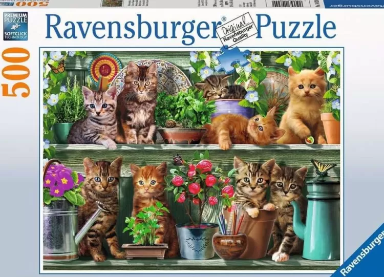 Ravensburger Animals & Wildlife* - Cats On The Shelf - 500 Piece Jigsaw Puzzle