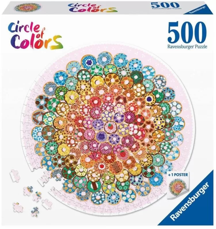 Ravensburger Food & Drink* - Circle Of Colours - Doughnuts - 500 Piece Jigsaw Puzzle