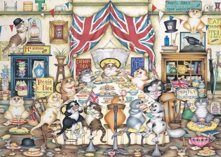 Ravensburger Animals & Wildlife* - Crazy Cats - Afternoon At Tiddles - 1000 Piece Jigsaw Puzzle