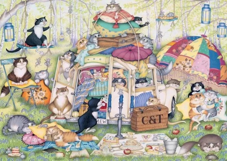 Ravensburger Animals & Wildlife* - Crazy Cats - Lazy Summer Afternoon - 1000 Piece Jigsaw Puzzle