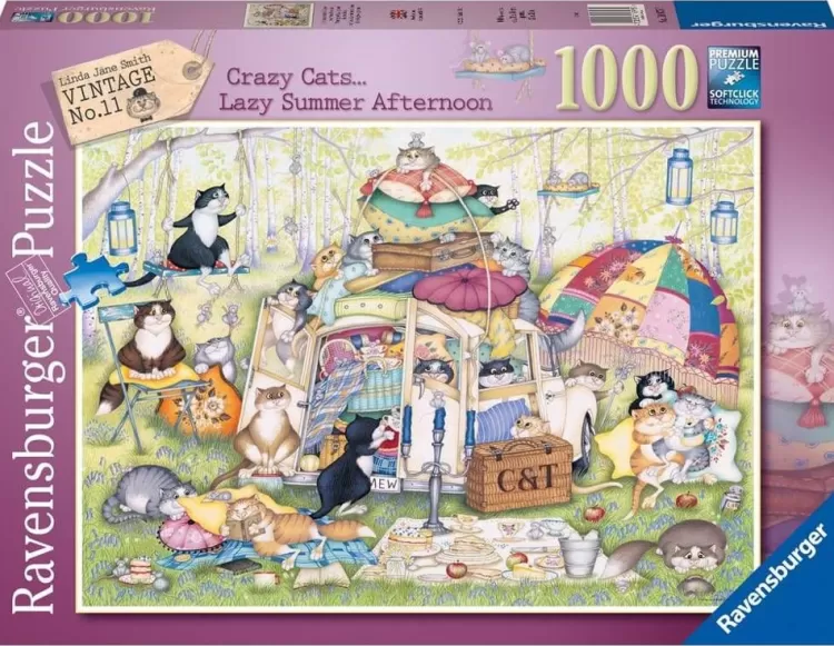 Ravensburger Animals & Wildlife* - Crazy Cats - Lazy Summer Afternoon - 1000 Piece Jigsaw Puzzle