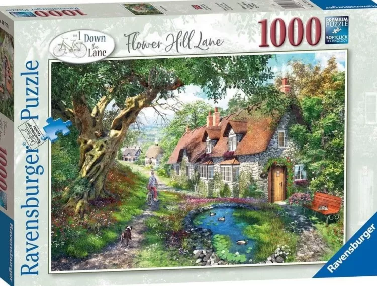 Ravensburger Flowers & Gardens* - Down The Lane Flower Hill Lane 1000 Piece Jigsaw Puzzle