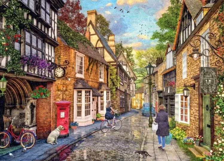 Ravensburger Flowers & Gardens* - Down The Lane No.2 Meadow Hill Lane - 1000 Piece Jigsaw Puzzle