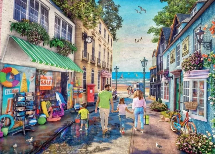 Ravensburger Flowers & Gardens* - Down The Lane No 3 - Seaview Lane - 1000 Piece Jigsaw Puzzle