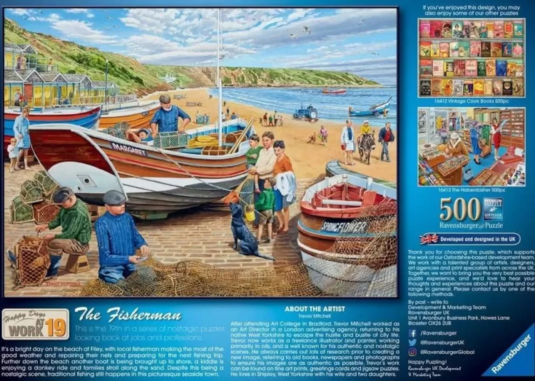 Ravensburger Yorkshire* - Happy Days At Work - The Fisherman - 500 Piece Jigsaw Puzzle