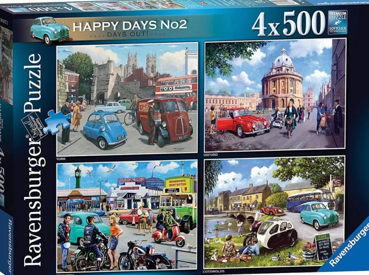 Ravensburger Yorkshire* - Happy Days No 2 - Days Out 4 X 500 Piece Jigsaw Puzzle