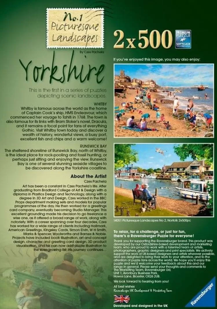 Ravensburger Yorkshire* - Picturesque Yorkshire 2 X 500 Piece Jigsaw Puzzle