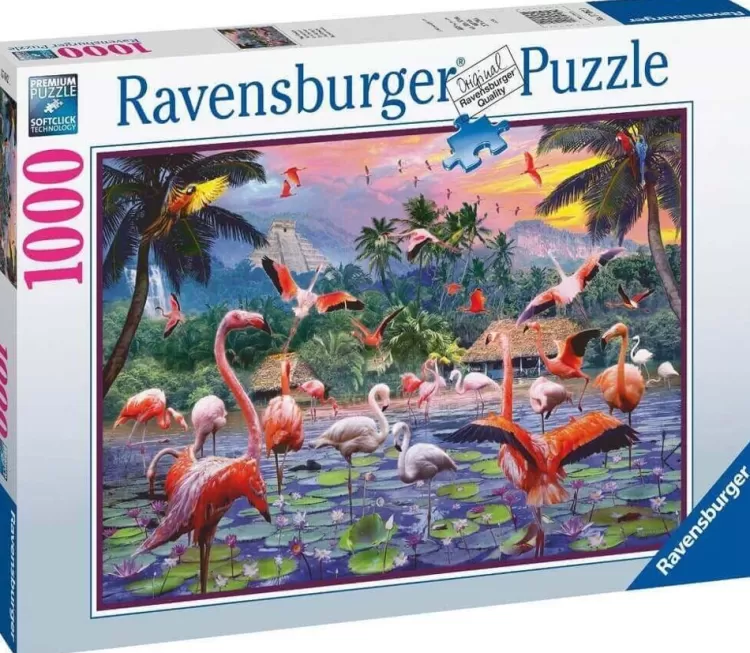 Ravensburger Animals & Wildlife* - Pink Flamingos - 1000 Piece Jigsaw Puzzle