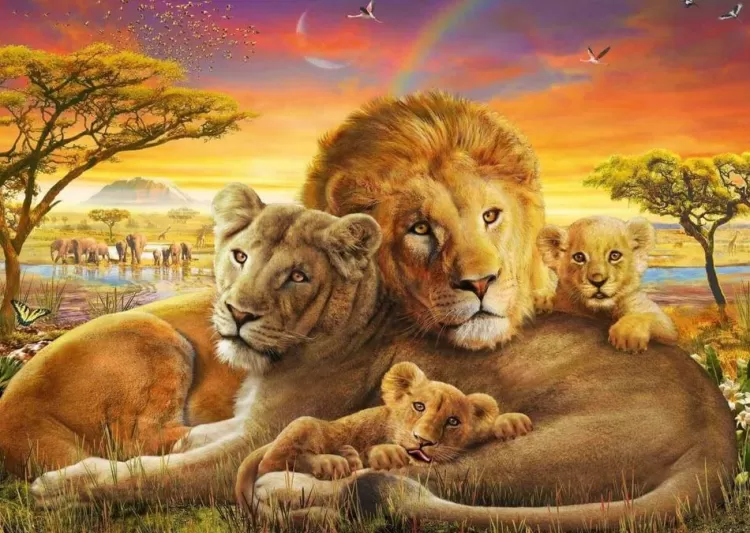 Schmidt Animals & Wildlife* - Loving Lions - 1000 Piece Jigsaw Puzzle