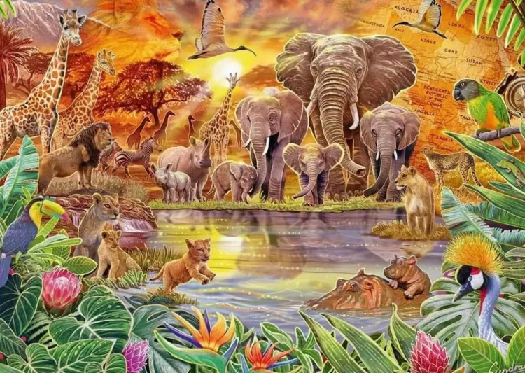 Schmidt Animals & Wildlife* - Steve Sundram - African Wildlife - 1000 Piece Jigsaw Puzzle