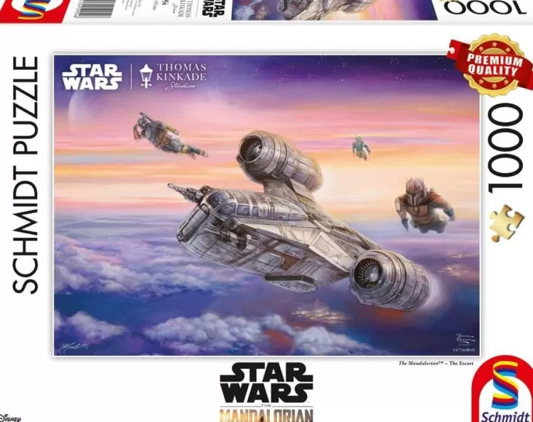 Schmidt Sound & Screen* - Thomas Kinkade - Disney Star Wars The Mandalorian - The Escort - 1000 Piece Jigsaw Puzzle