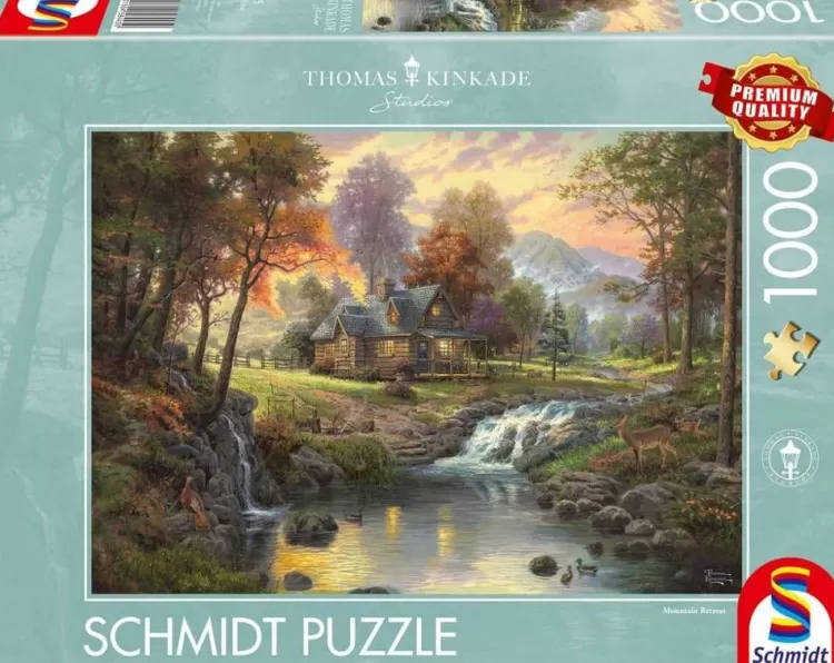 Schmidt Cottages* - Thomas Kinkade - Mountain Retreat - 1000 Piece Jigsaw Puzzle