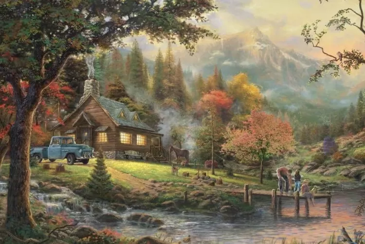 Schmidt Cottages* - Thomas Kinkade - Peaceful Moments - 500 Piece Jigsaw Puzzle