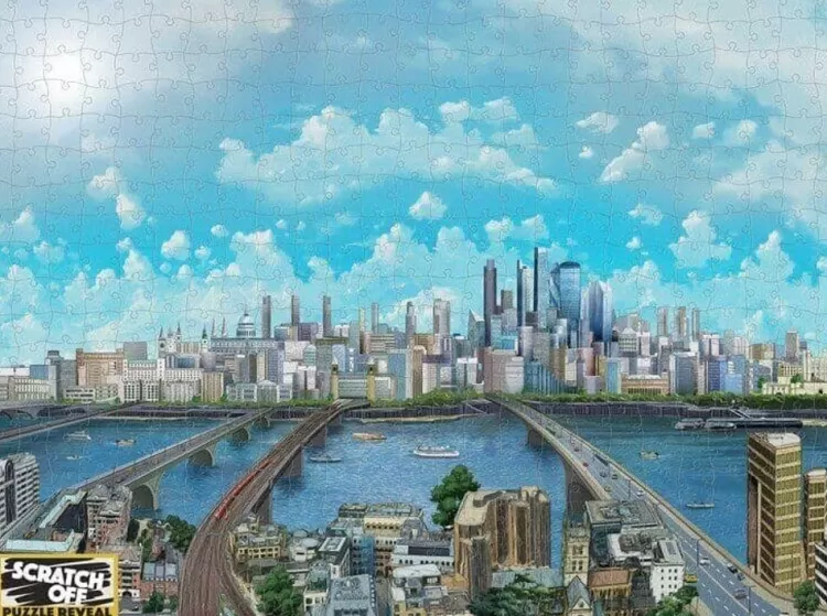 University Games London* - London Scratch Off Puzzle - 500 Piece Jigsaw Puzzle