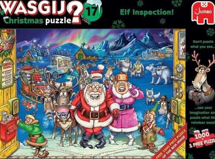 Jumbo Humour*Wasgij Christmas 17 Elf Inspection! - 1000 Piece Jigsaw Puzzle