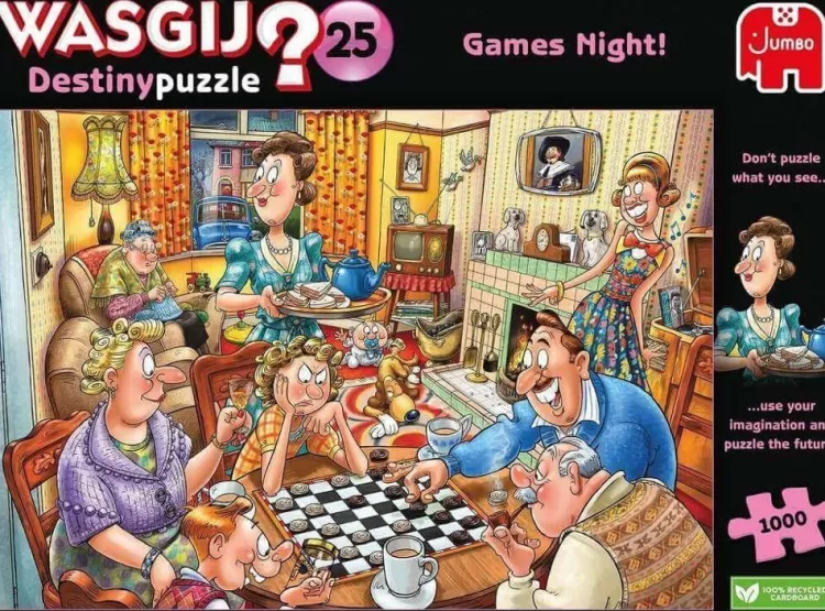 Jumbo Humour*Wasgij Destiny 25 Games Night! - 1000 Piece Jigsaw Puzzle