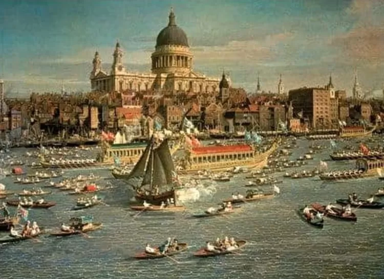 Wentworth London* - London The Thames With View Of The City And St Pauls - 250 Piece Wooden Jigsaw Puzzle