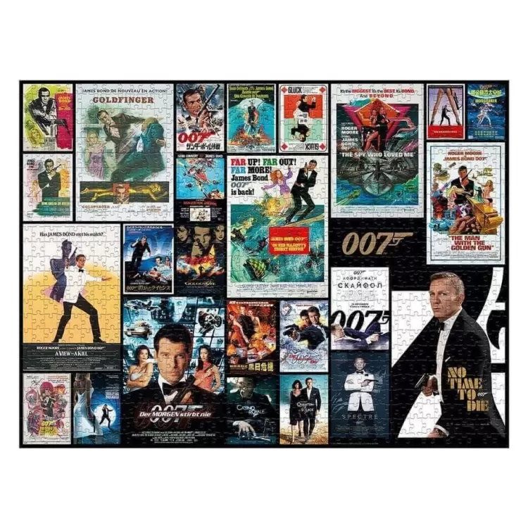 Winning Moves Sound & Screen* - James Bond Movie Poster - 1000 Piece Jigsaw Puzzle