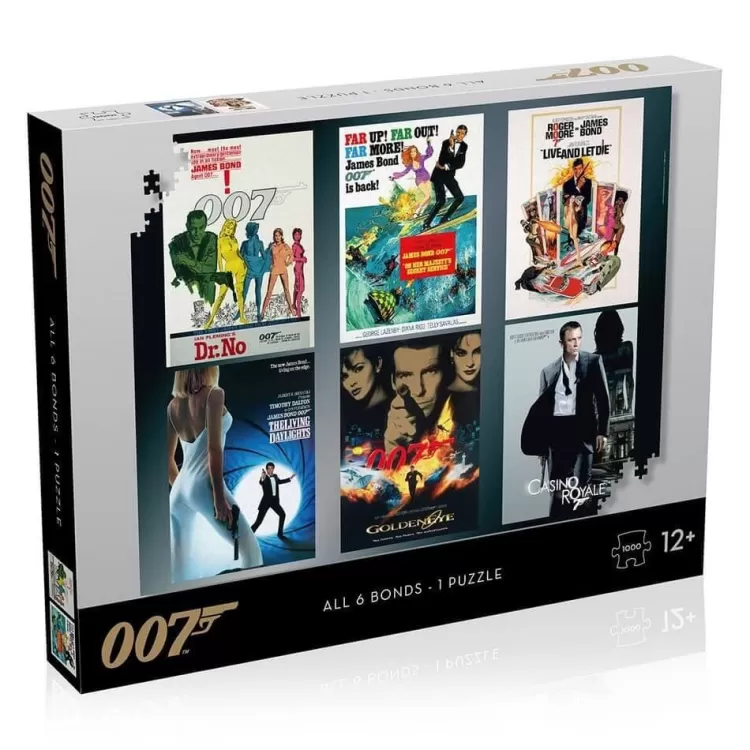 Winning Moves Sound & Screen* - James Bond Puzzle Actor Debut Poster - 1000 Piece Jigsaw Puzzle